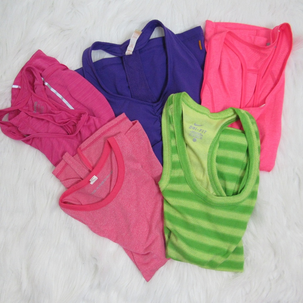 Bundle of athletic tank tops.  E